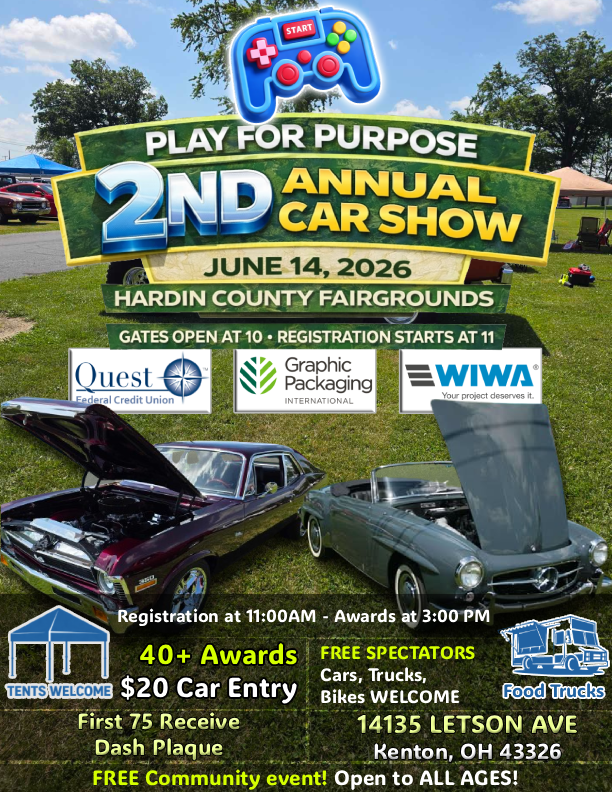 Play For Purpose 2026 Annual Car Show flyer