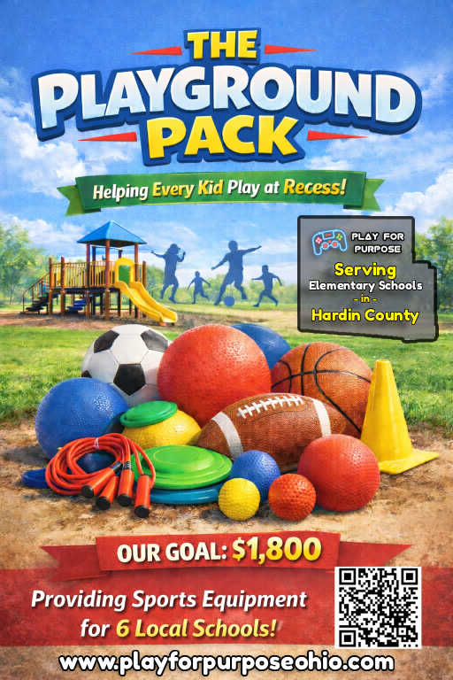 The Playground Pack fundraiser flyer